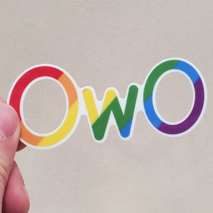 Rainbow OwO 3.5" Sticker